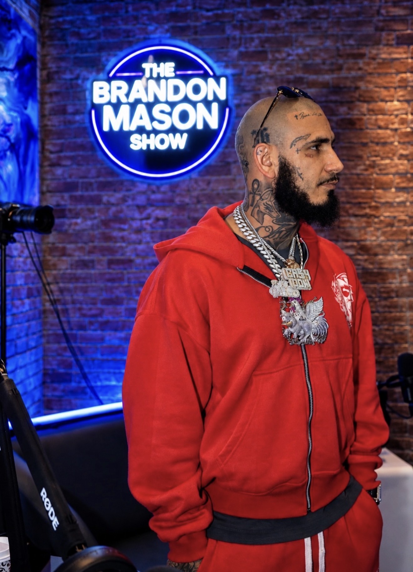 Bryan “Cash Cow” Duran standing inside The Brandon Mason Show studio