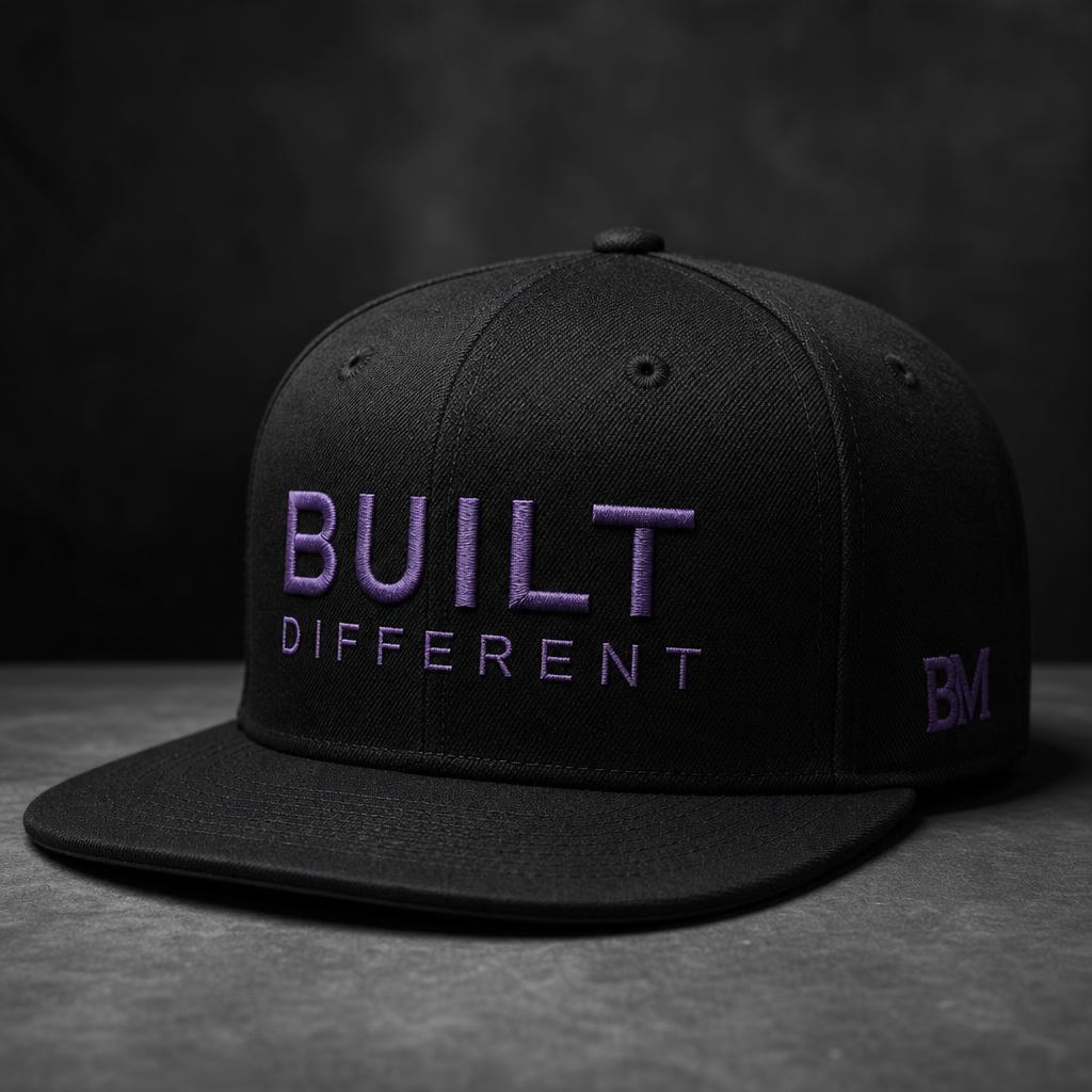 Built Different Snapback · Embroidered